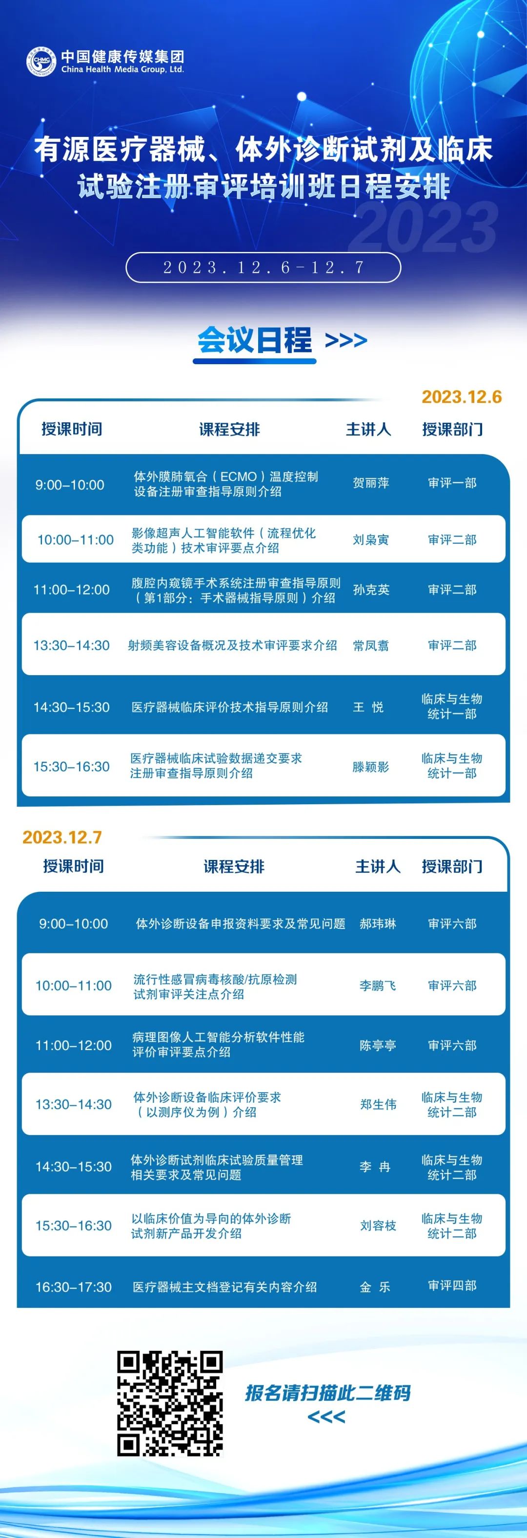 日程安排及講師確定！有源醫(yī)療器械、體外診斷試劑及臨床試驗(yàn)注冊審評培訓(xùn)班報名進(jìn)行中