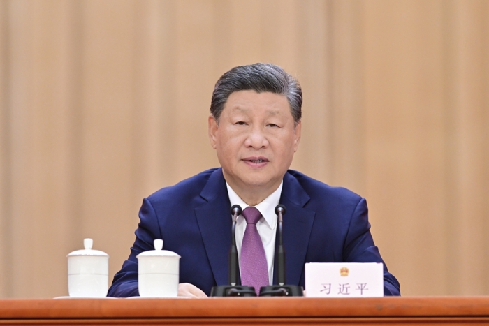 9月14日上午，中共中央、全國人大常委會在北京人民大會堂隆重舉行慶祝全國人民代表大會成立70周年大會。中共中央總書記、國家主席、中央軍委主席習近平出席會議并發(fā)表重要講話。 新華社記者 翟健嵐 攝